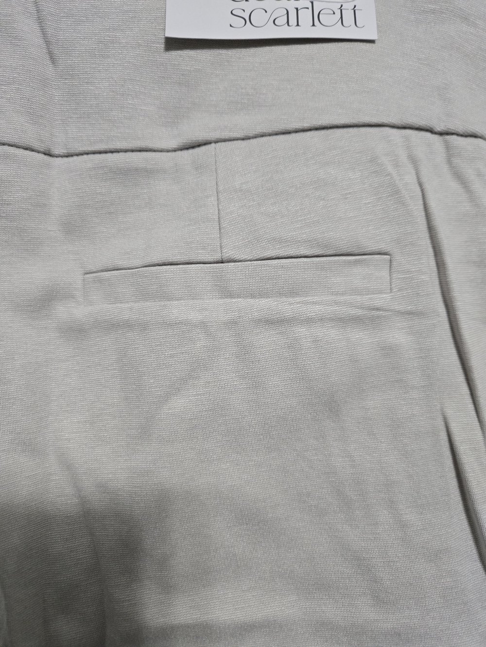 Dear Scarlett Magic Pearl Gray Straight-Leg Pants - Picture 4 of 4